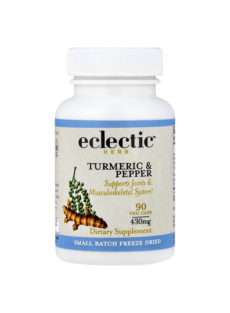 Eclectic Herb Freeze-Dried, Turmeric & Pepper, 90 Veg Caps