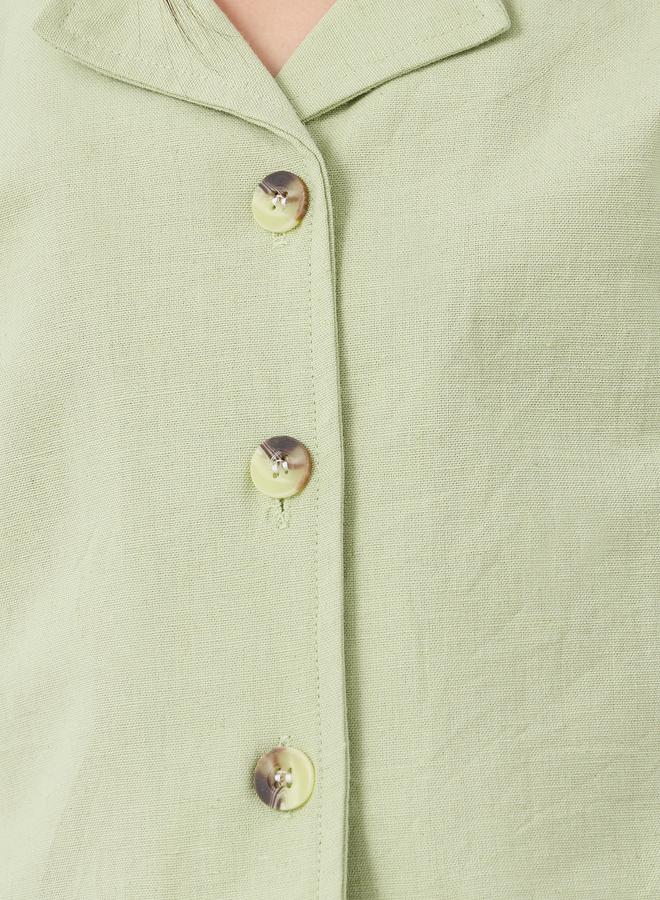 Styli Buttoned Short Sleeve Blouse and Pants Co-Ords - Image 3