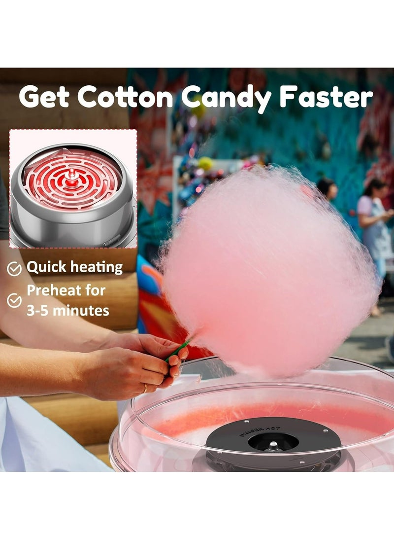 Cotton Candy Machine, Mini Cotton Candy Maker Machine for Kids with Sugar Scoop, Easy & Safe to Use, Pink Vintage Portable Candy Floss Maker for Birthday, Home, Party Gatherings - Image 4