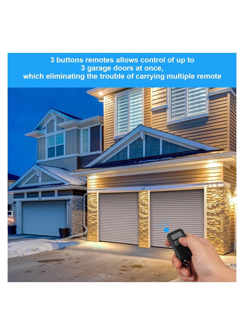 KASTWAVE 890MAX Garage Door Opener Remote, 2 Replacement for LiftMaster/Chamberlain/Craftsman, Universal 3-Button Garage Door Opener Remote with Mini Key Chain for Purple Red Yellow Orange Green Learn Buttons  - Image 2