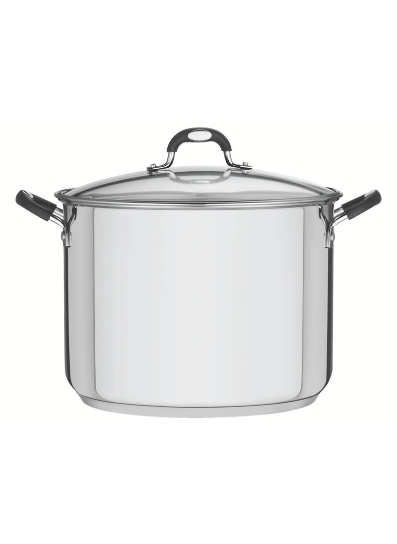 TRAMONTINA Since 1911,Made in Brazil- Solar Silicon 30cm 15.2L Stainless Steel Stock Pot with Tri Ply Bottom,  - Image 1