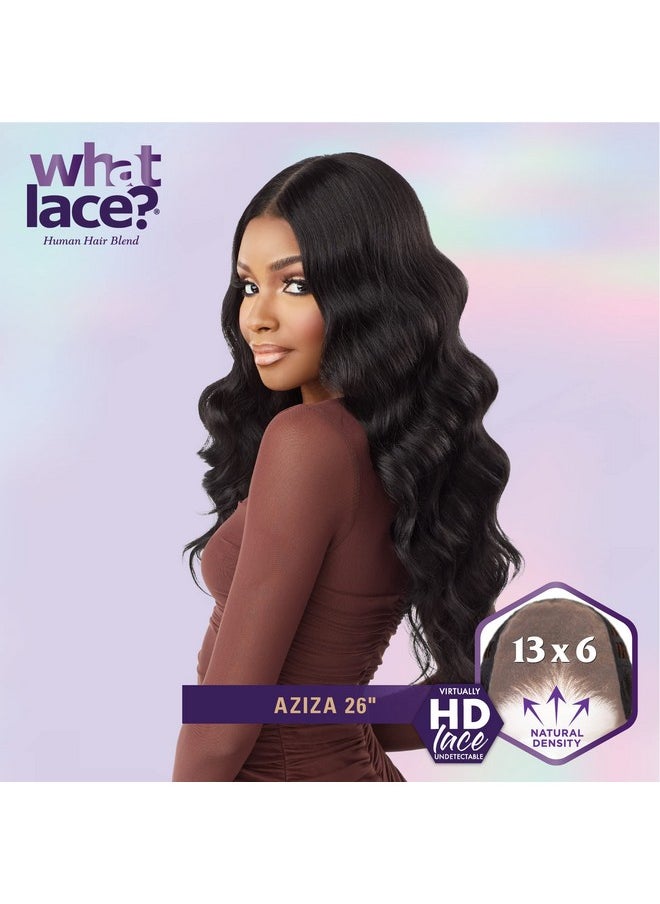 Sensationnel What Lace 13X6 Wigs Human Hair Blend Aziza 26Inch Cloud 9 Synthetic With Preplucked Hairline Hd Lace Whatlace Hhm Aziza 26 Inch (2)  - Image 3