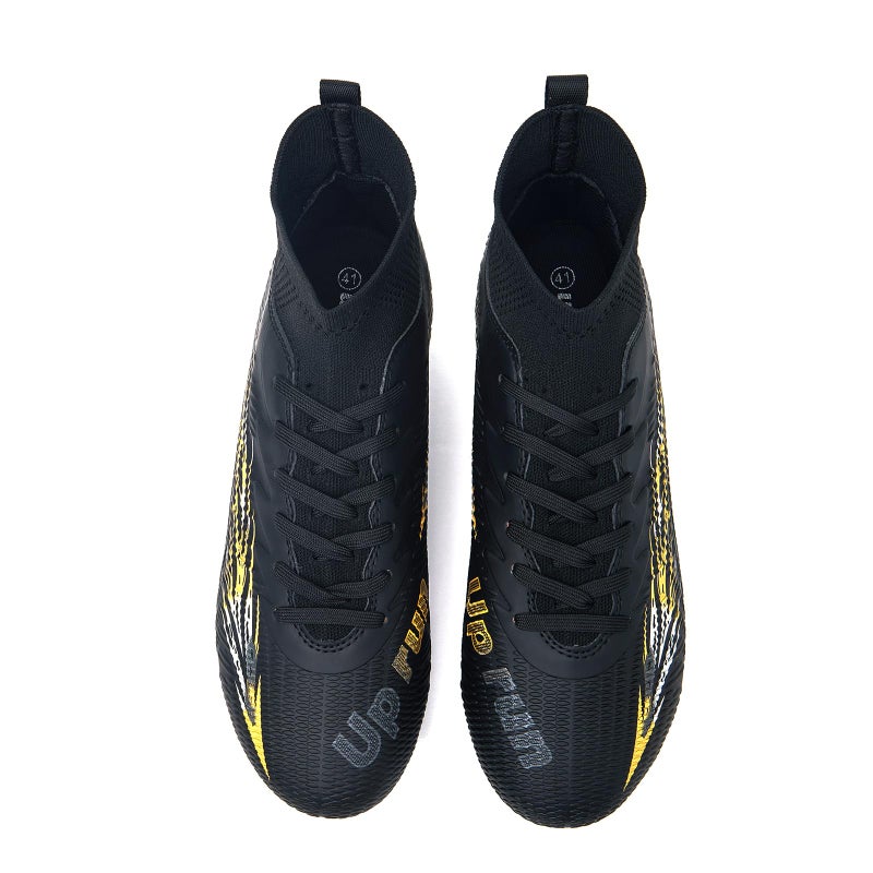 Up run Football Cleats for Men Women High Top Soccer Shoes FG Long Spikes Football Shoes Adult Lightweight Outdoor Professional Athletic Training - Image 4