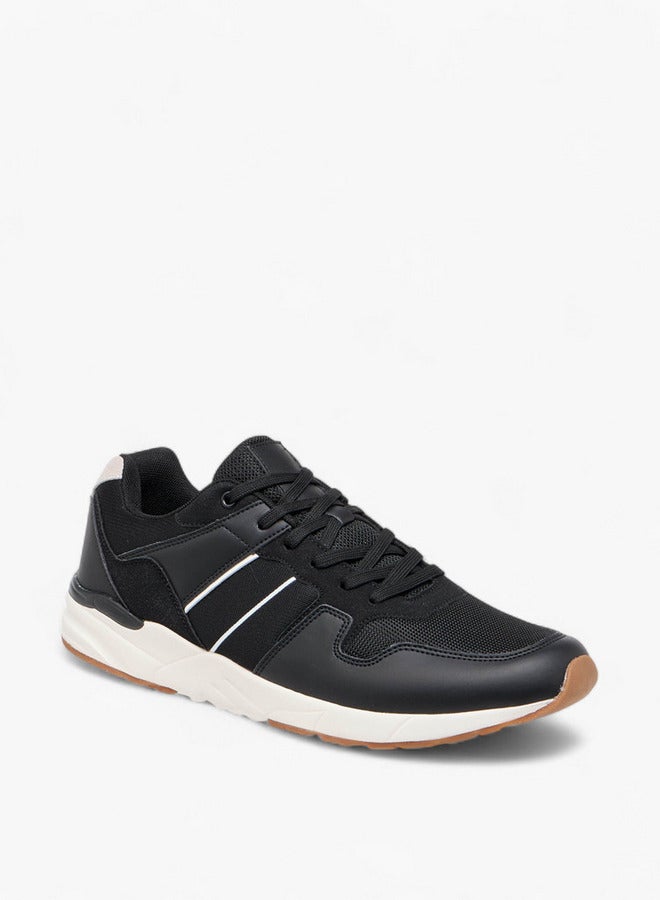 LBL by Shoexpress Men Panelled Sneakers with Lace-Up Closure - Image 2