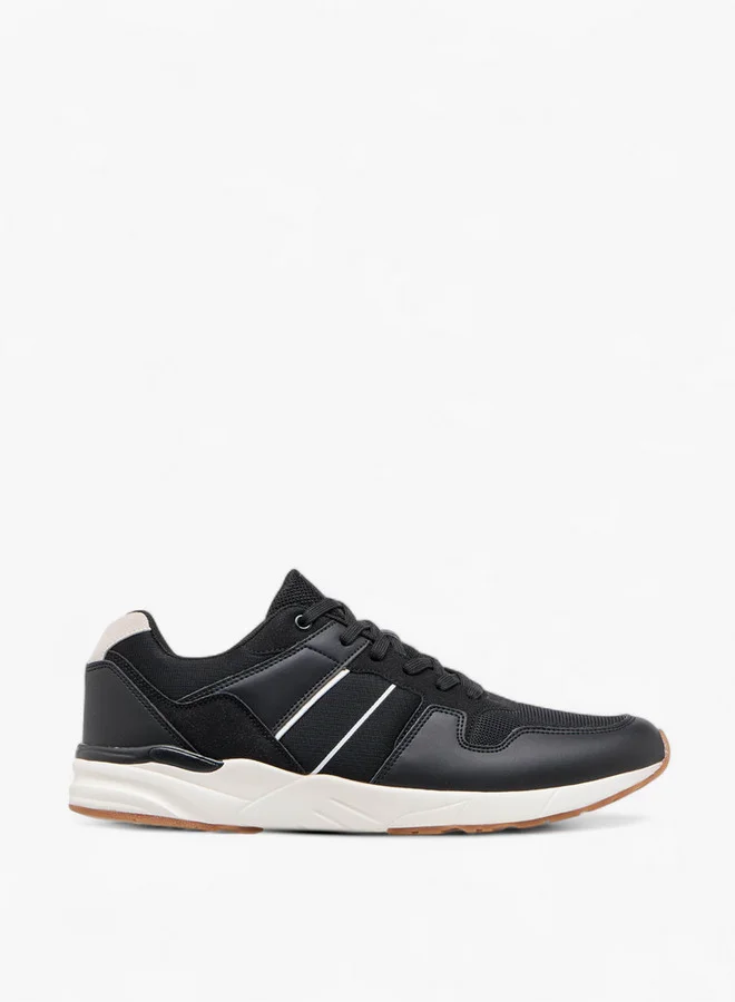 LBL by Shoexpress Men Panelled Sneakers with Lace-Up Closure