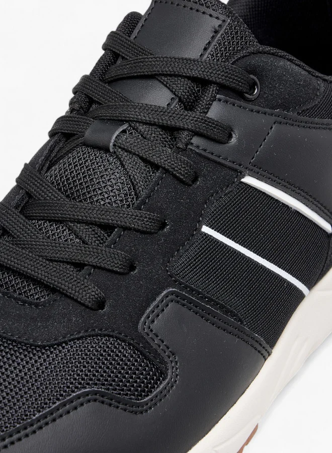 LBL by Shoexpress Men Panelled Sneakers with Lace-Up Closure