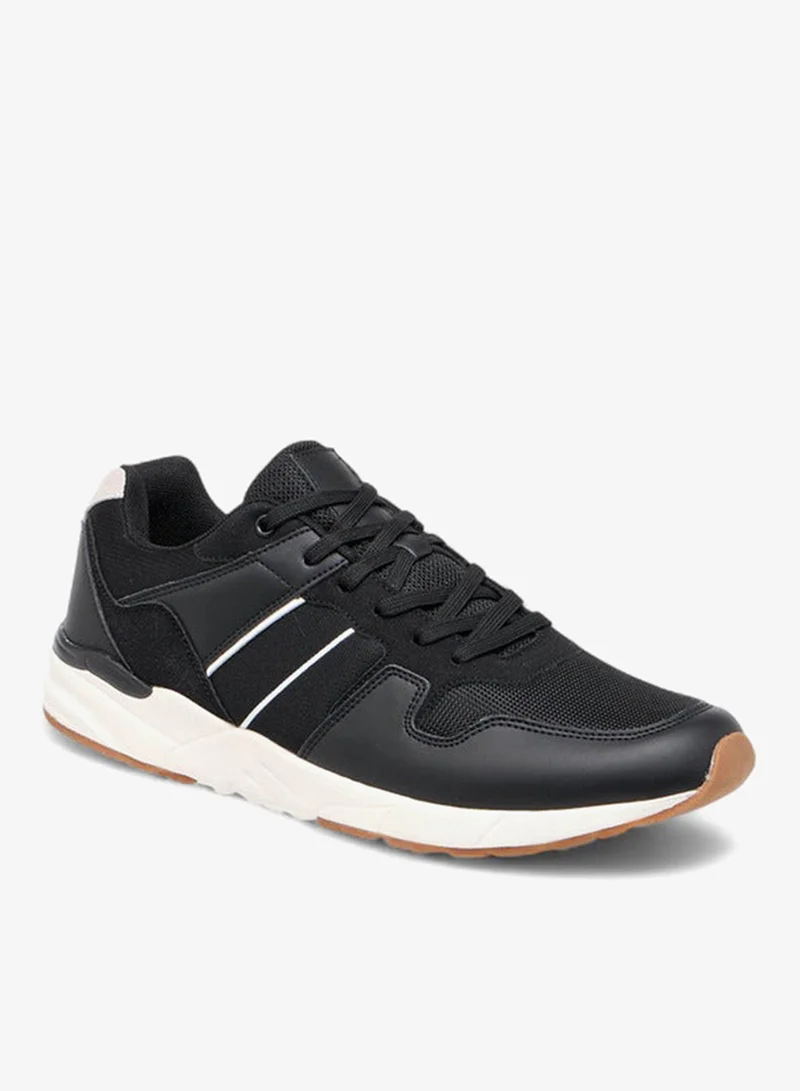 LBL by Shoexpress Men Panelled Sneakers with Lace-Up Closure