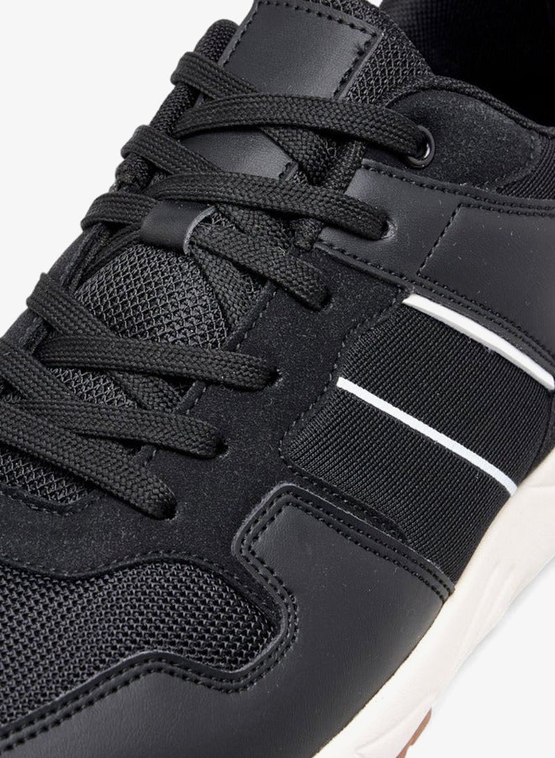 LBL by Shoexpress Men Panelled Sneakers with Lace-Up Closure - Image 4