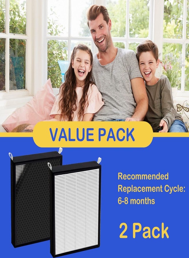 Roninby 2 Pack True HEPA/Carbon Filters Replacement Compatible with NUWAVE OxyPure Large Area Smart Air Cleaner Purifier Models 47001, 47002, 47003, 47004, 47005, and 47006. Activated Carbon + HEPA Combo - Image 3