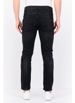 CROSSHATCH Men Slim Fit Wash Stretchable Denim, Black  - Image 3