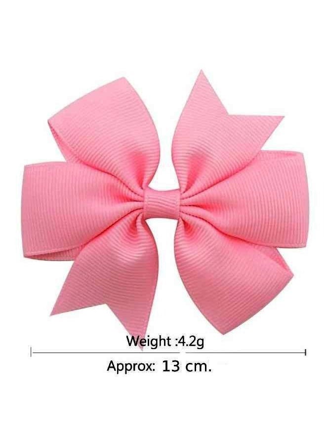 Elite Dose - Light Pink Bow Hair Clips Steel Clamping Body 2 Pieces for Girls - Image 1