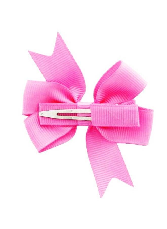 Elite Dose - Light Pink Bow Hair Clips Steel Clamping Body 2 Pieces for Girls - Image 1