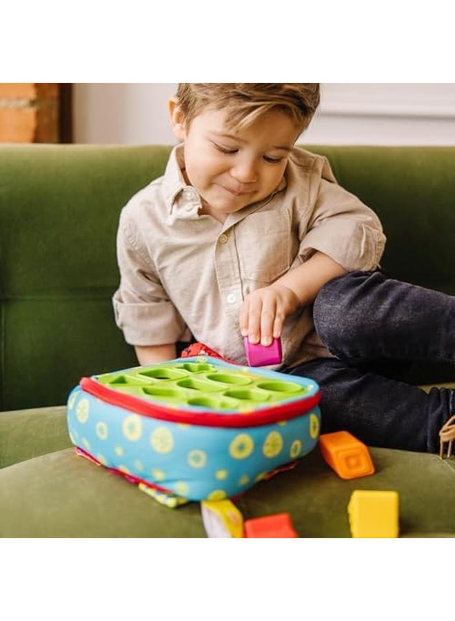 Melissa & Doug K'S Kids Take Along Shape Sorter Baby Toy With 2 Sided Activity Bag And 9 Textured Shape Blocks Sensory Travel Toys For Toddlers And Infants  - Image 2