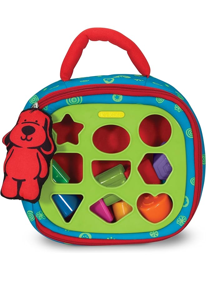 Melissa & Doug K'S Kids Take Along Shape Sorter Baby Toy With 2 Sided Activity Bag And 9 Textured Shape Blocks Sensory Travel Toys For Toddlers And Infants  - Image 1