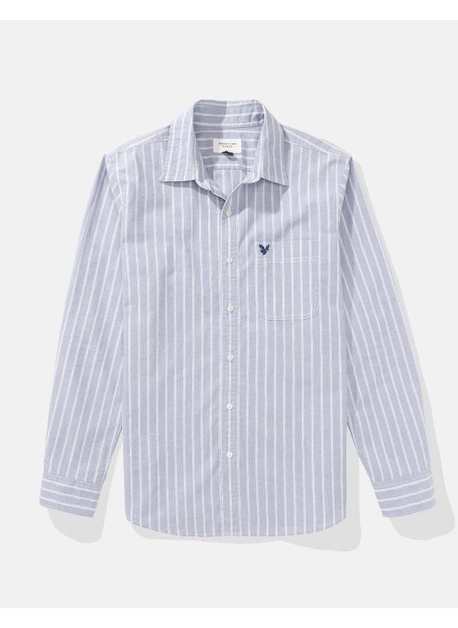 American Eagle - AE Everyday Poplin Button-Up Shirt - Image 1
