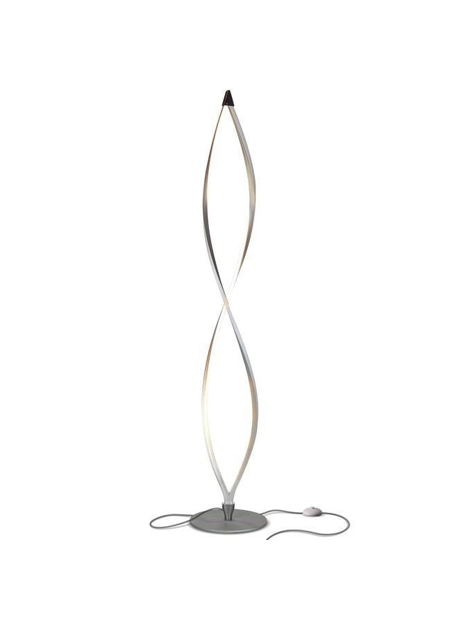 brightech Twist Modern Spiral LED Floor Lamp for Living Room Bright Lighting with Built-in Dimmer for Bedroom Ambience or Soft TV Light Silver - Image 1