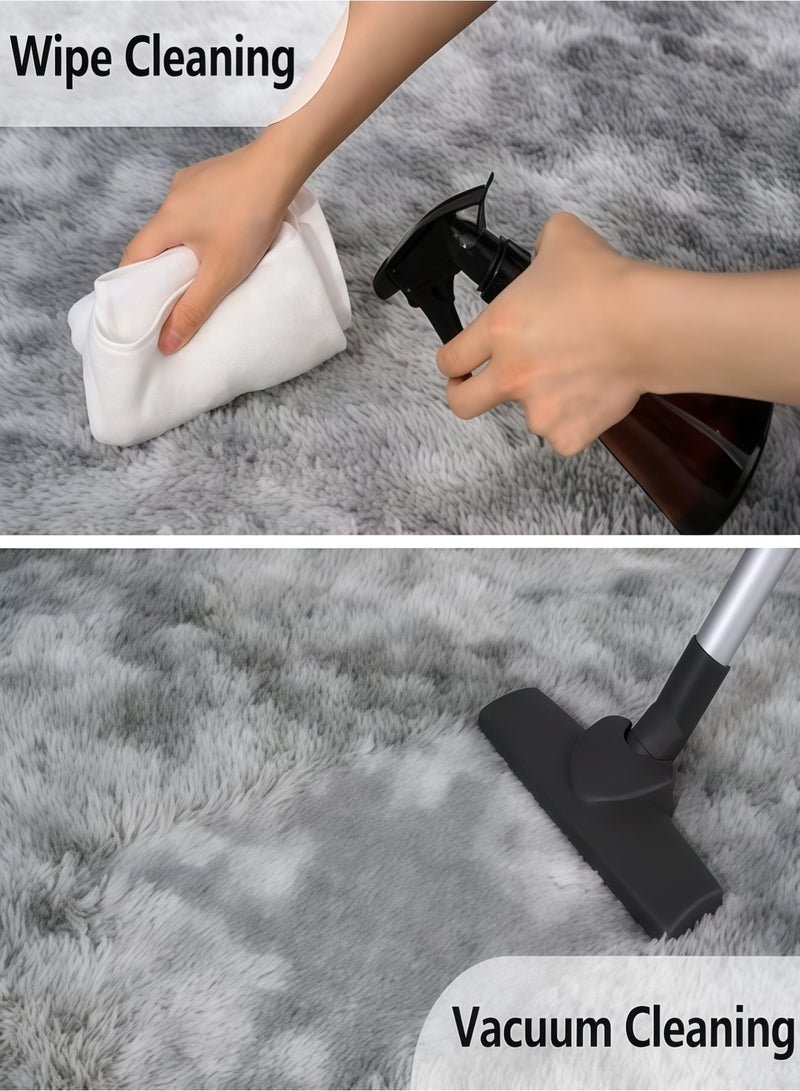 Super Soft Rug for Living Room, Large Gray Fuzzy Plush Area Carpets, Anti-Skid Furry Faux Fur Rug, Rectangular Rug for Bedroom Home Decor, Rectangle Large Rug Plush Fuzzy Carpet，160*230cm - Image 2