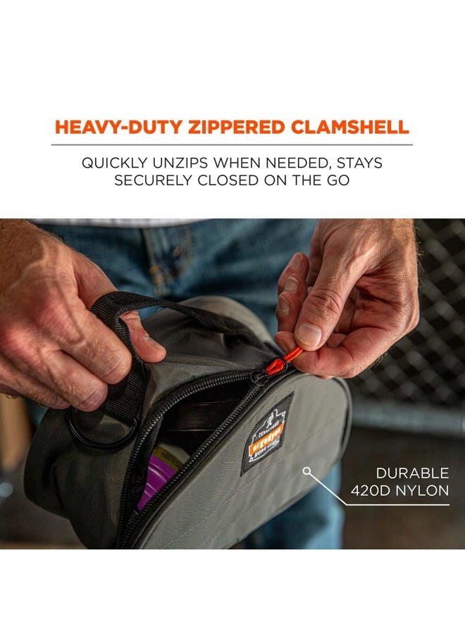 Ergodyne Arsenal 5187 Respirator Mask Storage Bag, Fits Half Face Respirators, Clamshell Design, Loop Attachment, Gray - Image 4