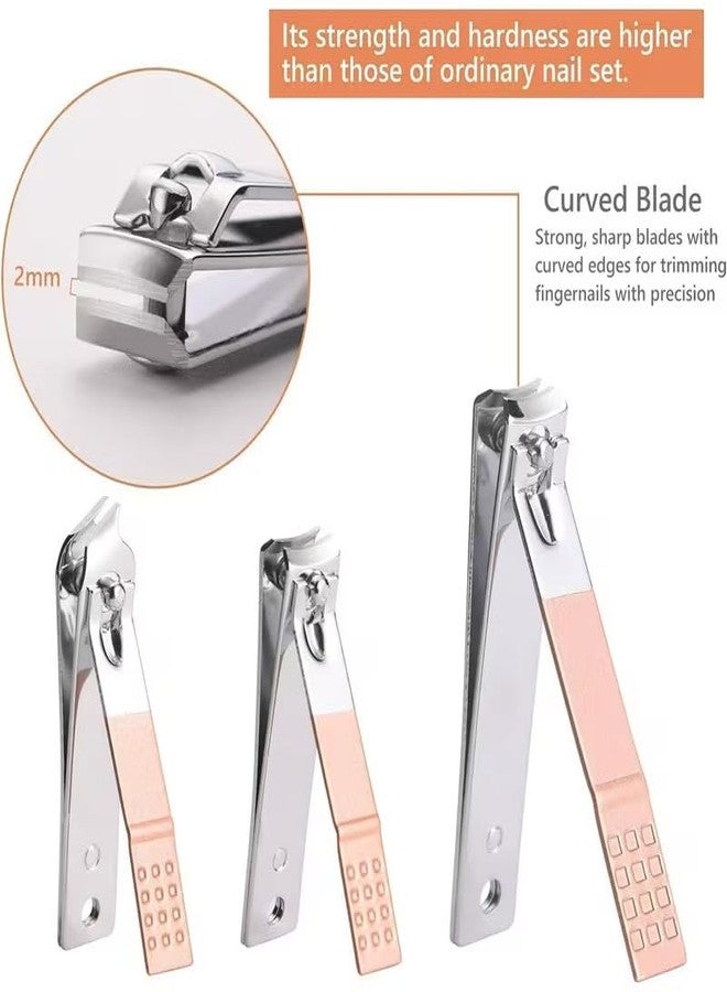Style Keepers 18-Piece Manicure Pedicure Grooming Kit for Men & Women, Professional Nail Care Set with Stainless Steel Tools, Rose Gold Finish, PU Leather Travel Case for Hand Foot Face Care (18 Pcs) - Image 5