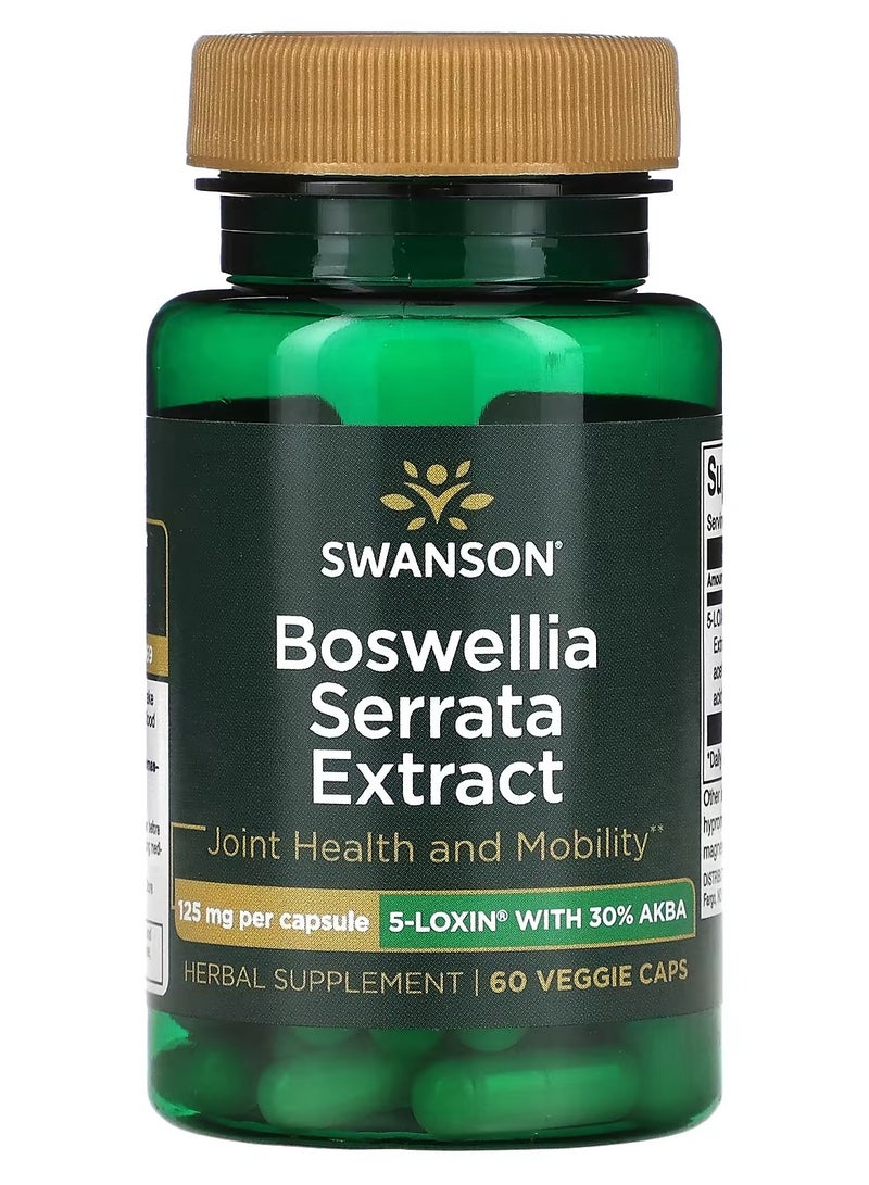 Swanson, Boswellia Serrata Extract, 125 mg, 60 Veggie Caps