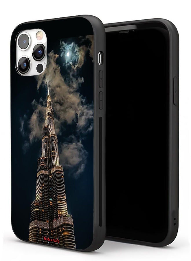 Tolwak غلاف واقي لهاتف آيفون 11 برو ماكس برجي خليفة في الليل - Image 1