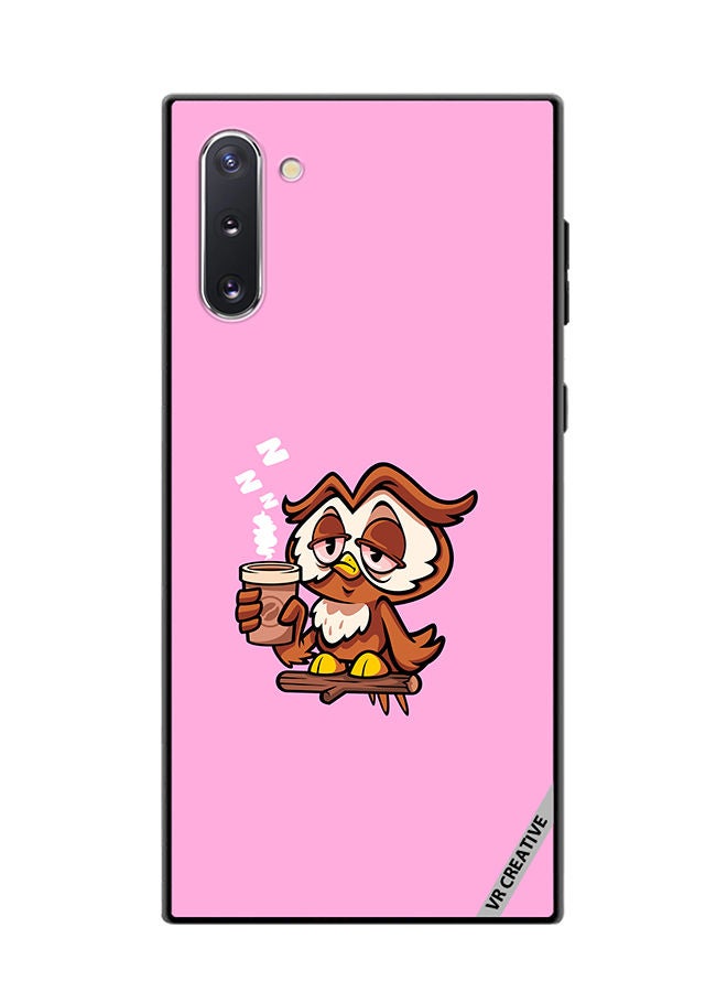 VR CREATIVE Protective Case Cover For Samsung Galaxy Note10 5G Sleepy Owl Design Multicolour - Image 1