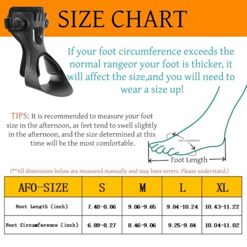 Drop Foot Brace L Inflatable Air Bag Liner Black Ankle Foot Orthosis - Stabilized Gait Support Posture Correction for Walking Aid Recovery - Image 2