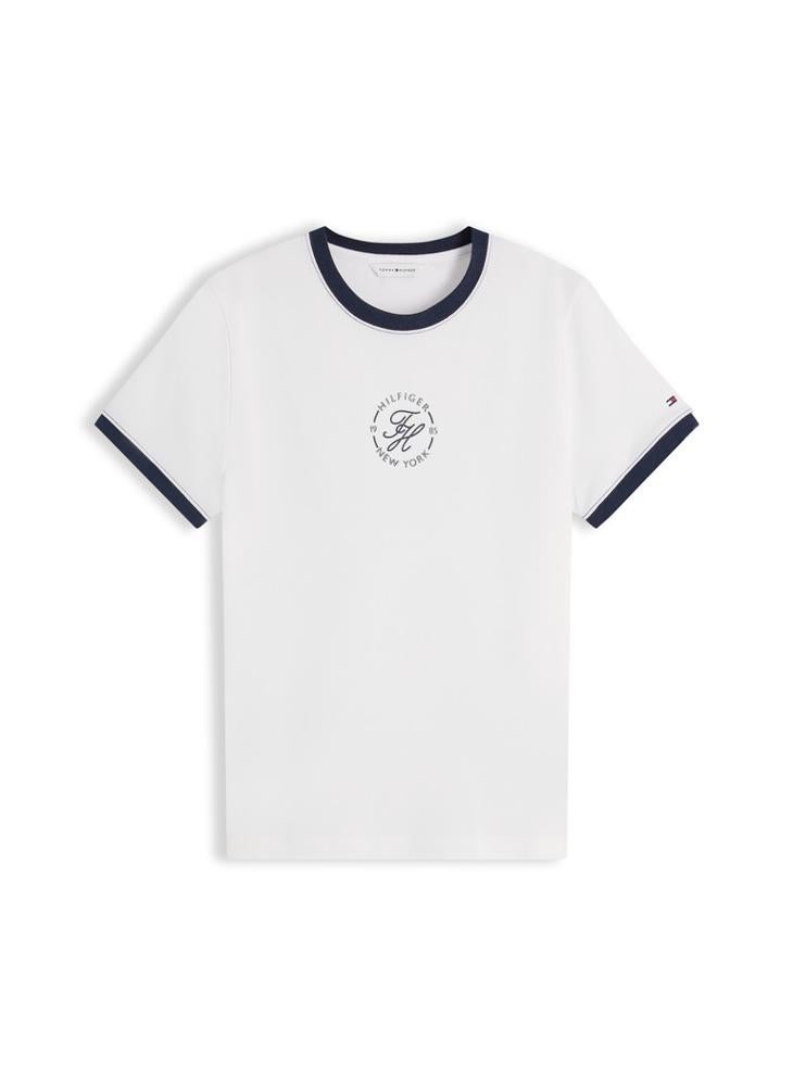TOMMY HILFIGER Logo Embroidery Ringer T-Shirt - Image 5