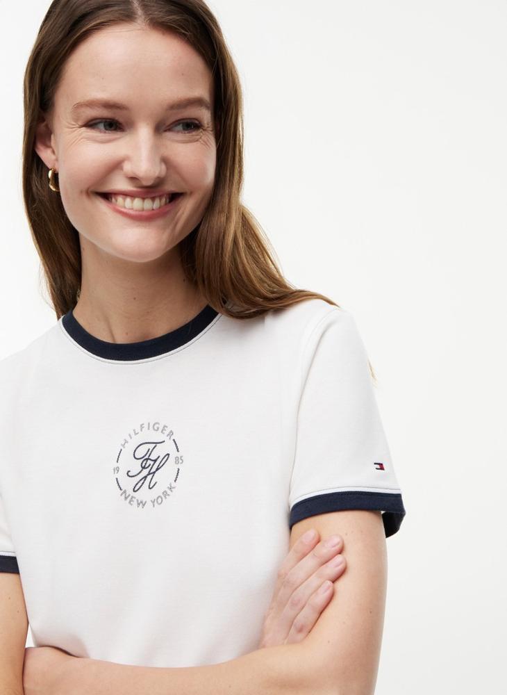 TOMMY HILFIGER Logo Embroidery Ringer T-Shirt - Image 3