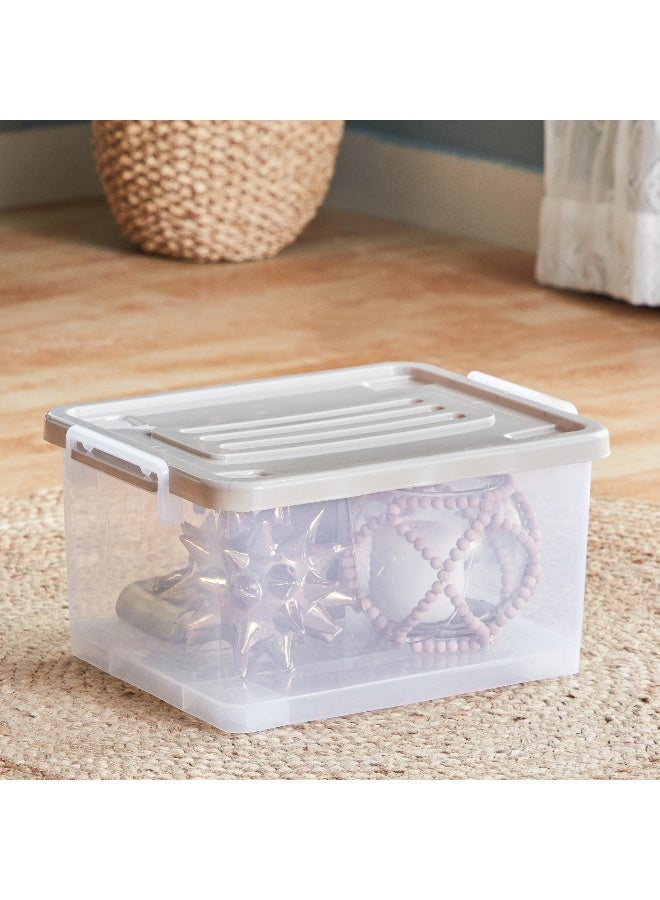 Home Box Juana Multipurpose Transparent Storage Box With Wheels And Lockable Lid 15 L - Image 2