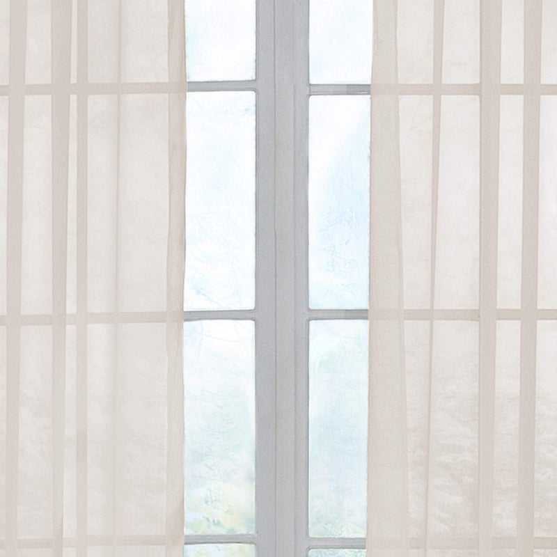 CurtainFresh Odor Neutralizing Sheer Voile Grommet Window Curtain for Bedroom or Living Room (1 Panel), 59 in x 63 in, Ivory - Image 3