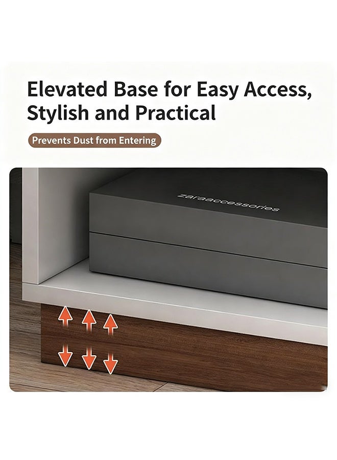 طاولة حديثة بجانب السرير مع 5 درج خزانة تخزين خشبية صلبة غرفة المعيشة أريكة غرفة النوم طاولة جانبية كبيرة القدرة طاولة جانبية حديثة - Image 5