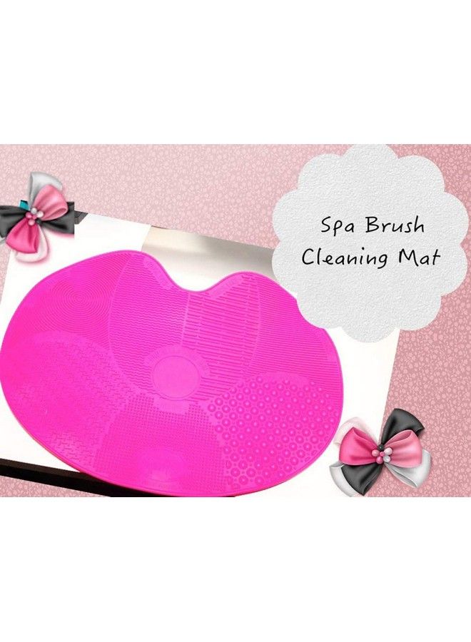Simxen Silicone Makeup Brush Cleaning Mat Makeup Brush Cleaner Cosmetic Spa Brush Cleaning Mat Portable Washing Tool Scrubber With Suction Cup - Image 3