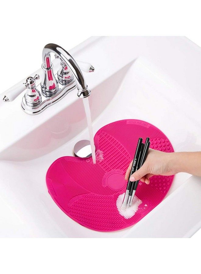 Simxen Silicone Makeup Brush Cleaning Mat Makeup Brush Cleaner Cosmetic Spa Brush Cleaning Mat Portable Washing Tool Scrubber With Suction Cup - Image 1