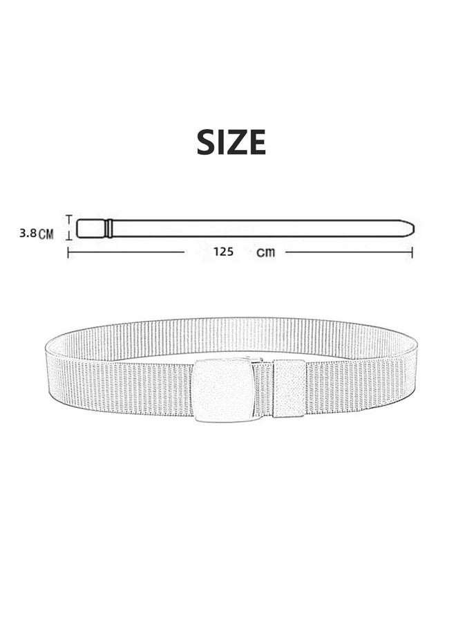 KUAZIVI Nylon Canvas Belt Plastic Buckle Belt Travel Adjustable Nylon Web Slide Belt  - Image 5