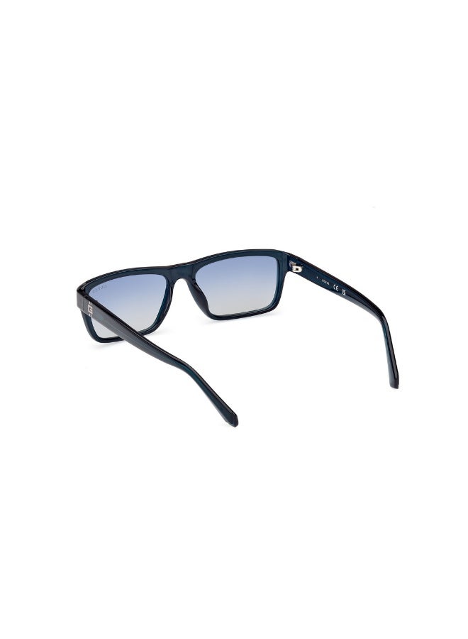 GUESS Gu00085 Rectangular Injected Sunglasses For men size 55, Shiny Bluee - Image 3
