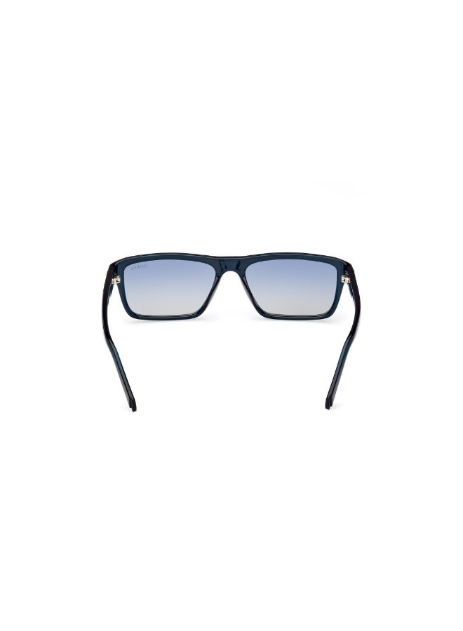 GUESS Gu00085 Rectangular Injected Sunglasses For men size 55, Shiny Bluee - Image 4
