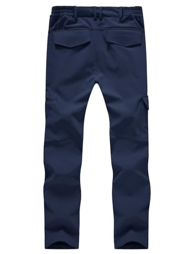 Gopune Women's Windproof Waterproof Sportswear Outdoor Hiking Fleece Pants (Navy,L) - Image 2