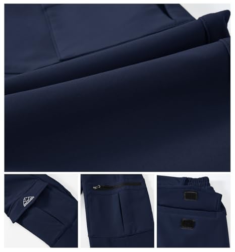 Gopune Women's Windproof Waterproof Sportswear Outdoor Hiking Fleece Pants (Navy,L) - Image 5