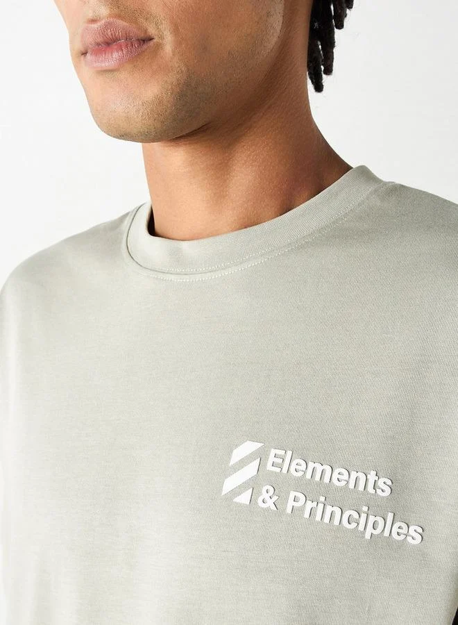 Splash FAV Printed Crew Neck T-shirt with Short Sleeves