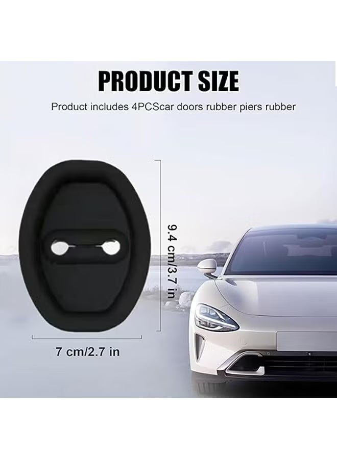 4 قطع غطاء قفل باب السيارة، غطاء حماية متين مضاد للصدأ، سهل التركيب من أجل ملاءمة عالمية، أغطية قفل أنيقة وحماية لجميع المركبات، تعزز الأمان وتمنع التآكل والتلف - Image 2
