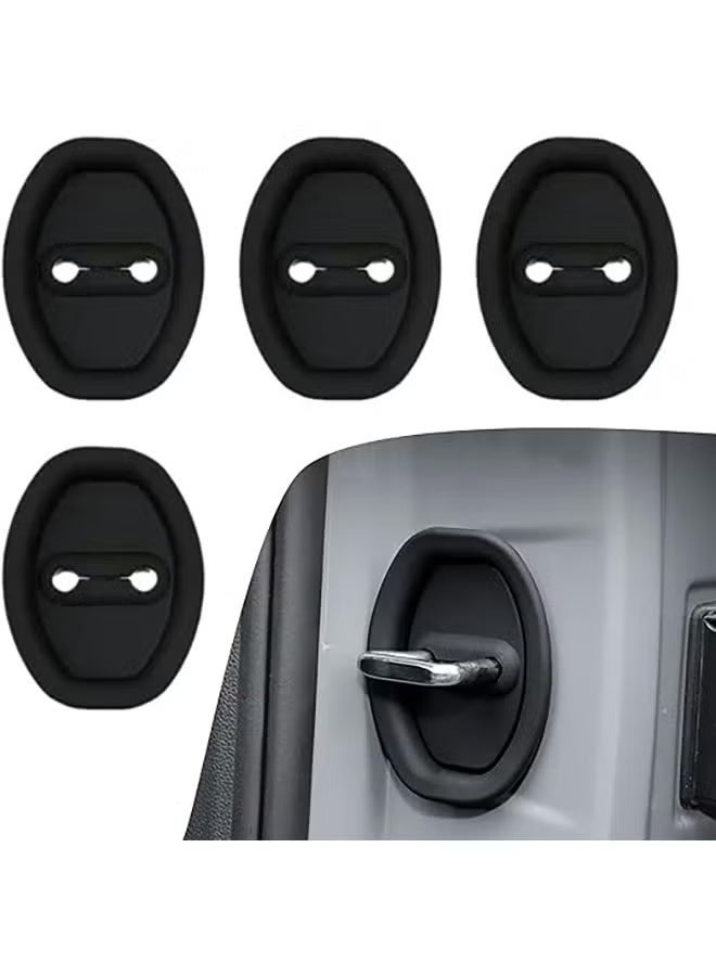 4 قطع غطاء قفل باب السيارة، غطاء حماية متين مضاد للصدأ، سهل التركيب من أجل ملاءمة عالمية، أغطية قفل أنيقة وحماية لجميع المركبات، تعزز الأمان وتمنع التآكل والتلف - Image 1