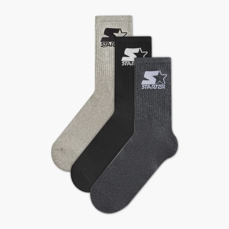 ستارتر Set of 3 - Starter Ribbed Crew Length Socks