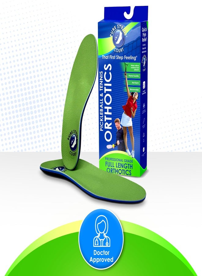 Pure Stride Pickleball & Tennis Court Orthotics – Full-Length Foot Support for Plantar Fasciitis, Heel Pain, Metatarsalgia – Arch Relief for Men & Women – Athletic Shoe Comfort,1Pair-M 6-6.5 /Ws 8-8.5 - Image 5