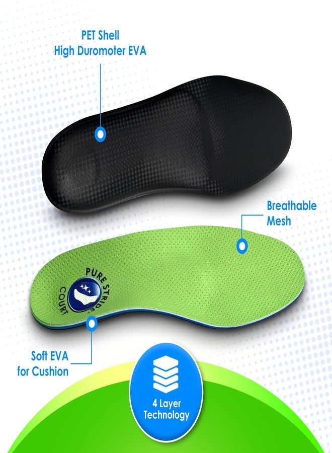Pure Stride Pickleball & Tennis Court Orthotics – Full-Length Foot Support for Plantar Fasciitis, Heel Pain, Metatarsalgia – Arch Relief for Men & Women – Athletic Shoe Comfort,1Pair-M 6-6.5 /Ws 8-8.5 - Image 3
