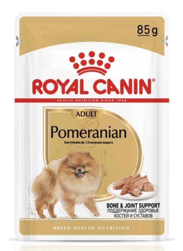 ROYAL CANIN تغذية صحة السلالة بوميرانيان (طعام رطب - أكياس) 12 × 85 جرام - Image 1