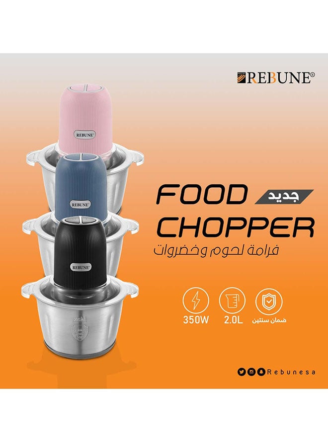 REBUNE Steel Vegetable Chopper 350 W RE-2-099 Black - Image 2