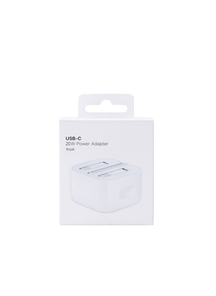Generic - 20W USB-C Power Adapter – Fast Charging Wall Charger – Compact & Lightweight – White - Image 1