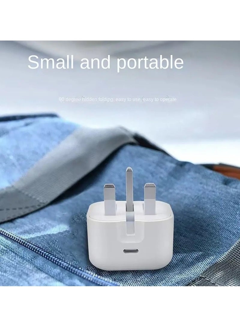 شاحن حائط USB-C بقوة 20 وات – شحن سريع يدعم اجهزة ايفون - Image 3