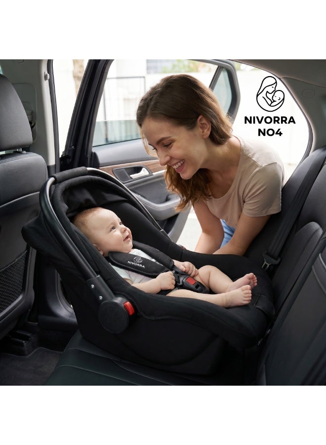 NIVORRA Newborn Infant Car Seat & Carrier, Lightweight, 3-Point Harness, 0-13 kg (0-15 Months) - Image 2